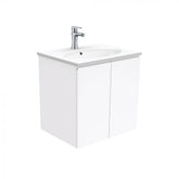 Fienza 600mm Rotondo Top With Fingerpull Cabinet Wall Hung - Gloss White